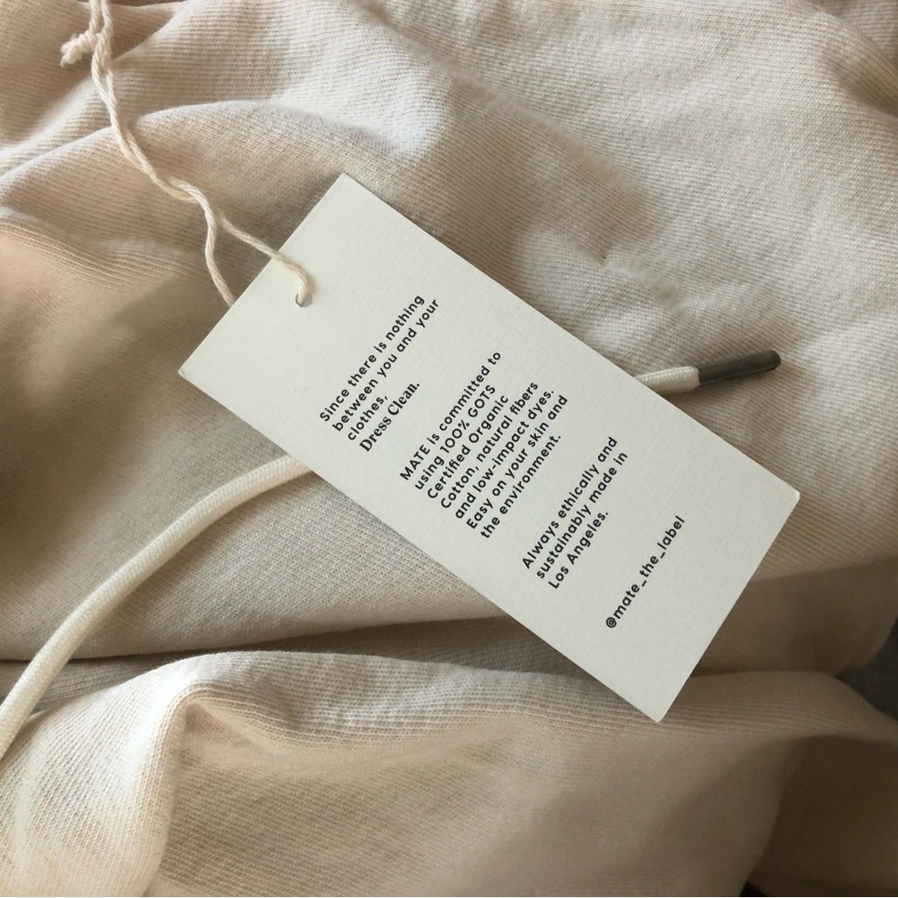 NEW NWT Mate The Label Sweatshirt Organic Terry Raglan Hoodie - Picture 9 of 10